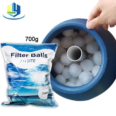 ফাইবার বল সুইমিং পুল ফিল্টার মিডিয়া 700g রঙের ব্যাগ প্যাকেজিং