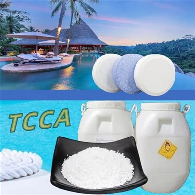 ক্লোরিন ফ্যাক্টরি 90% 200g ট্যাবলেট গ্রানুলার পাউডার Trichloroisocyanuric Acid TCCA জীবাণুনাশক ব্লিচ